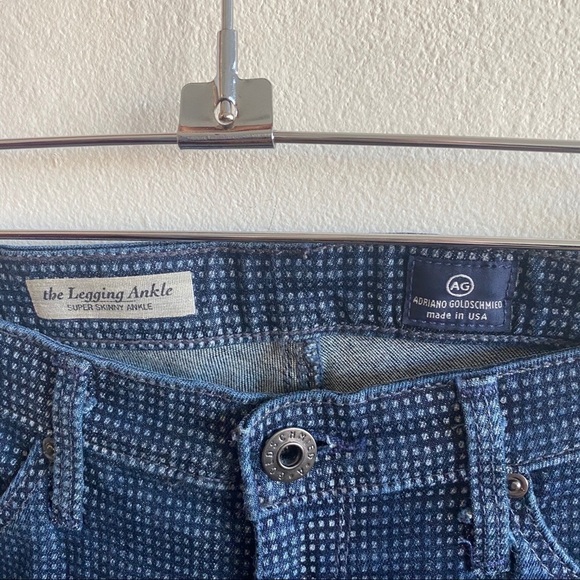 AG Adriano Goldschmied Skinny Polka Dot Jeans AG Dotted Stevie Ankle Jeans - Picture 4 of 8